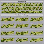 Personalized Green Gold Pinstripe Baseball Jersey Custom Name Number - Authentic Team Apparel Personalized Gray Green Pinstripe