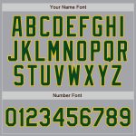 Personalized Green Gold Pinstripe Baseball Jersey Custom Name Number - Authentic Team Apparel Personalized Gray Green Pinstripe