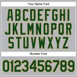 Custom Name and Number Authentic Baseball Jersey in Gray Green Pinstripe with Old Gold - Personalized Team Jersey Personalized