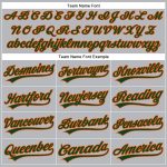 Custom Name and Number Authentic Baseball Jersey - Personalized Gray Green Pinstripe Design Personalized Gray Green Pinstripe