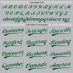 Custom Gray Green-White Authentic Throwback Baseball Jersey with Personalized Name and Number Personalized Gray Green-White