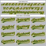 Custom Personalized Performance Vapor Golf Polo Shirt in Gray Green-Yellow - Team Name and Number Personalized Gray Green-Yellow