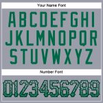 Custom Name & Number Personalized Gray Black Green Drift Fashion Baseball Jersey Personalized Gray Kelly Green-Black Authentic