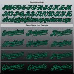 Personalized Baseball Jersey with Custom Name and Number - Gray Kelly Green-Black Authentic Fade Design Personalized Gray