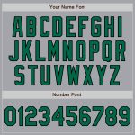 Custom Name Number Baseball Jersey Gray Kelly Green Black Authentic Raglan Sleeves Personalized Gray Kelly Green-Black Authentic