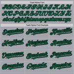 Custom Name Number Baseball Jersey Gray Kelly Green Black Authentic Raglan Sleeves Personalized Gray Kelly Green-Black Authentic