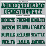 Custom Name and Number Authentic Football Jersey - Personalized Gray Kelly Green-Black Mesh Design Personalized Gray Kelly