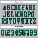 Custom Name and Number Authentic Football Jersey - Personalized Gray Kelly Green-Black Mesh Design Personalized Gray Kelly