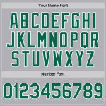 Custom Name and Number Personalized Baseball Jersey - Gray Kelly Green Black Mesh Authentic Throwback Personalized Gray Kelly