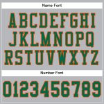 Custom Name and Number Football Jersey - Personalized Authentic Gray Kelly Green-Orange Mesh Team Apparel Personalized Gray