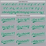 Personalized Gray Kelly Green White Authentic Baseball Jersey for Men Personalized Gray Kelly Green-White Authentic Baseball