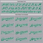 Custom Name and Number Authentic Baseball Jersey - Personalized Gray Kelly Green White Team Jersey Personalized Gray Kelly