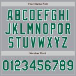 Custom Name and Number Personalized Gray Kelly Green-White Baseball Jersey Authentic Raglan Sleeves Personalized Gray Kelly