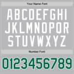 Customizable Baseball Jersey in Gray and Kelly Green with Personalized Name and Number - Authentic Throwback Style Personalized