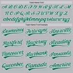 Customizable Baseball Jersey in Gray and Kelly Green with Personalized Name and Number - Authentic Throwback Style Personalized