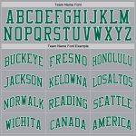 Personalized Authentic Throwback Basketball Jersey - Gray Kelly Green and White Personalized Gray Kelly Green-White Authentic