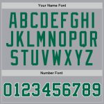 Personalized Authentic Throwback Basketball Jersey - Gray Kelly Green and White Personalized Gray Kelly Green-White Authentic