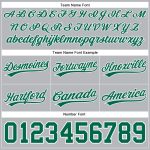Personalized Gray Green White Authentic Basketball Shorts - Throwback Style Personalized Gray Kelly Green-White Authentic