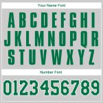 Custom Name Number Authentic Gray Green White Rib-Knit Baseball Jersey Shirt - Personalized Throwback Team Apparel Personalized