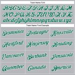 Custom Name and Number Personalized Performance T-Shirt Gray Kelly Green White Personalized Gray Kelly Green-White Performance