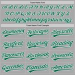 Custom Name Number Softball Jersey Unisex Gray Kelly Green Two-Button Personalized Design Personalized Gray Kelly Green-White