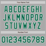 Custom Name Number Softball Jersey Unisex Gray Kelly Green Two-Button Personalized Design Personalized Gray Kelly Green-White