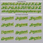 Custom Personalized Baseball Jersey - Gray Kelly Green Yellow Mesh, Authentic Throwback, Team Name & Number Personalized