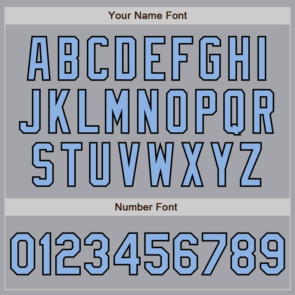 Personalized Gray Light Blue-Black 3 Colors Arm Shapes Authentic Baseball Jersey Team Custom Name and Number Customizable Authentic Baseball Jersey in Gray Light Blue Black - Personalized Name and Number, Available in 3 Colors Personalized - Image 6