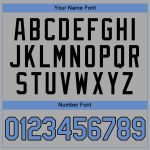 Custom Fathers Day Baseball Jersey - Personalized Gray Light Blue-Black with Custom Name and Number Personalized Gray Light