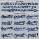 Custom Name and Number Personalized Gray and Light Blue Baseball Jersey - Authentic Throwback Design Personalized Gray Light