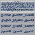 Custom Personalized Basketball Jersey - Gray Light Blue Black Throwback, Custom Name & Number Personalized Gray Light Blue-Black