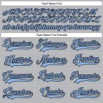 Custom Name and Number Hockey Jersey - Personalized Gray Light Blue-Black Lace Neck Team Jersey Personalized Gray Light Blue-Black