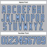 Custom Name and Number Hockey Jersey - Personalized Gray Light Blue-Black Lace Neck Team Jersey Personalized Gray Light Blue-Black