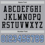 Custom Name Number Authentic Football Jersey - Personalized Gray Light Blue Black Mesh Personalized Gray Light Blue-Black