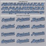 Personalized Baseball Jersey with Custom Name and Number - Gray Light Blue Black Mesh Authentic Throwback Personalized Gray
