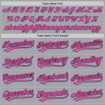 Custom Authentic Baseball Jersey - Personalized Gray Light Blue Black Pink with Name and Number Personalized Gray Light Blue
