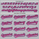 Custom Name and Number Personalized Throwback Baseball Jersey - Gray Light Blue Black Pink Personalized Gray Light Blue Black-Pink