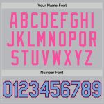 Custom Name and Number Personalized Throwback Baseball Jersey - Gray Light Blue Black Pink Personalized Gray Light Blue Black-Pink