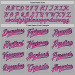 Custom Varsity Letterman Jacket with Name and Number - Personalized Gray Light Blue Black Pink Full-Snap Bomber Personalized