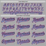 Custom Varsity Letterman Jacket with Name and Number - Personalized Two Tone Gray Light Blue Black and Pink Full-Snap Bomber