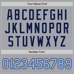 Custom Team Baseball Jersey Personalized Gray Light Blue Navy Raglan Sleeves with Name and Number Personalized Gray Light