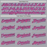 Custom Name and Number Authentic Baseball Jersey in Gray and Light Blue-Pink - Personalized Team Jersey Personalized Gray