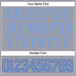 Custom Name and Number Personalized Baseball Jersey - Gray Light Blue-Royal Authentic Drift Fashion Team Gear Personalized