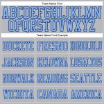 Custom Football Jersey - Personalized Mesh Jersey in Gray and Light Blue-Royal with Name and Number Personalized Gray Light