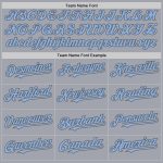 Custom Name Number Personalized Baseball Jersey - Light Blue Steel Gray Sleeveless Team Wear Personalized Gray Light Blue-Steel