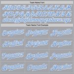 Custom Name Number Authentic Baseball Jersey - Gray Light Blue-White, Personalized Team Apparel Personalized Gray Light Blue-White