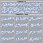 Personalized Authentic Gray Light Blue-White Throwback Basketball Jersey Personalized Gray Light Blue-White Authentic Throwback