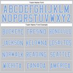 Customizable Basketball Jersey with Personalized Name and Number - Gray Light Blue-White Authentic Throwback Style Personalized