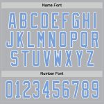 Personalized Gray Light Blue White Hockey Jersey for Men, Women, Kids - Custom Team Apparel Personalized Gray Light Blue-White