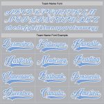 Custom Personalized Hockey Jersey - Gray Light Blue & White, Team Name and Number Personalized Gray Light Blue-White Hockey